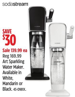 Canadian Tire Sodastream art sparkling water maker offer
