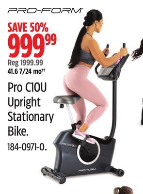 Canadian Tire Proform pro c10u upright stationary bike offer