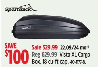 Canadian Tire Sportrack vista xl cargo box offer