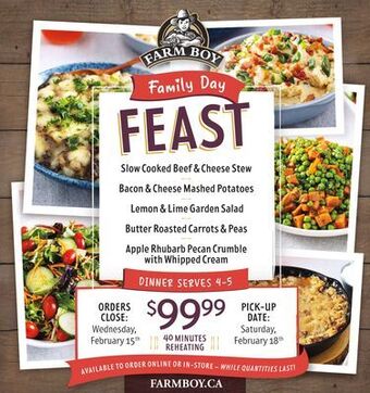 Farm Boy Farm boy family day feast offer