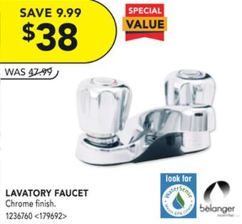 RONA Belanger lavatory faucet offer