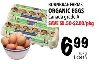 Farm Boy Burnbrae farms organic eggs offer