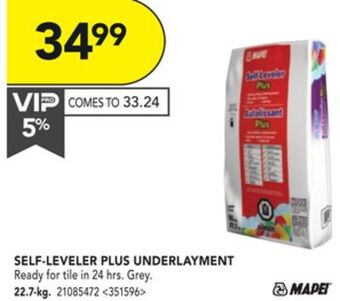 RONA Mapei self-leveler plus underlayment offer
