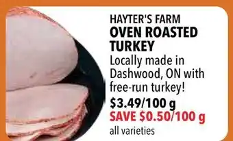 Farm Boy Hayter's farm oven roasted turkey offer