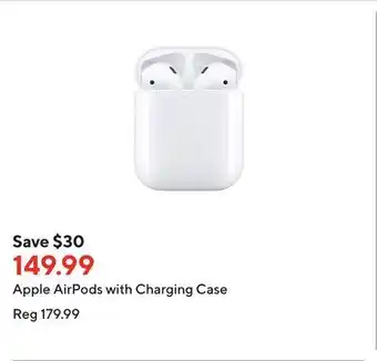 Staples Apple airpods with charging case offer