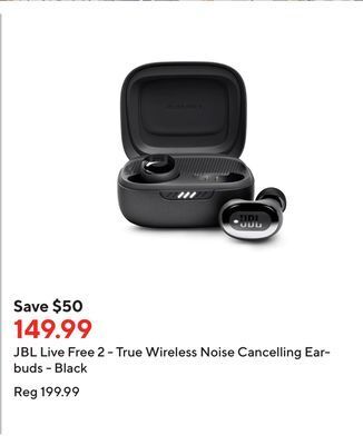 Staples Jbl live free 2 - true wireless noise cancelling earbuds - black offer