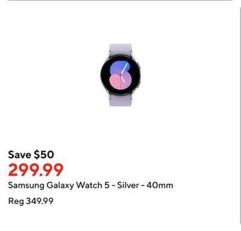 Staples Samsung galaxy watch 5 - silver - 40mm offer