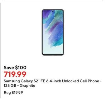Staples Samsung galaxy s21 fe 6.4-inch unlocked cell phone - 128 gb - graphite offer