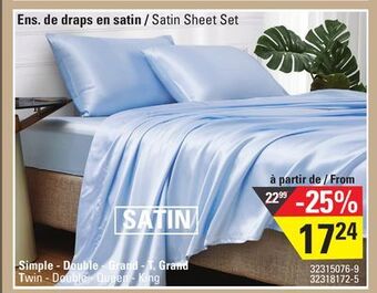 Sushi Shop Satin sheet set offer