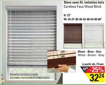 Sushi Shop Cordless faux wood blind offer