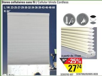 Sushi Shop Cellular blinds cordless offer