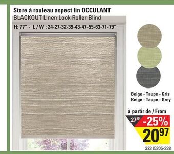 Sushi Shop Blackout linen look roller blind offer