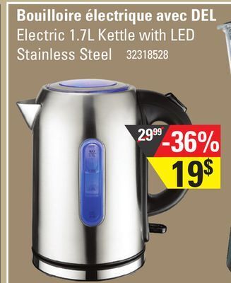Sushi Shop Electric 1.7l kettle with led stainless steel offer