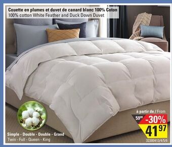 Sushi Shop 100% cotton white feather and duck down duvet offer