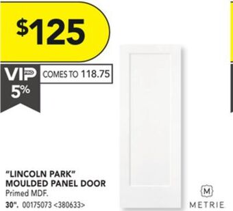 Lowe's Metrie "lincoln park" moulded panel door 30" offer