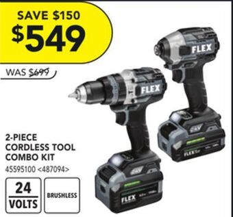 Lowe's Flex 2-piece cordless tool combo kit offer