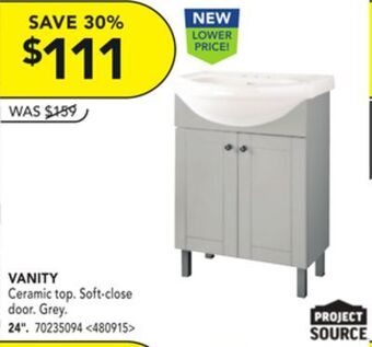 Lowe's Project source vanity 24" offer