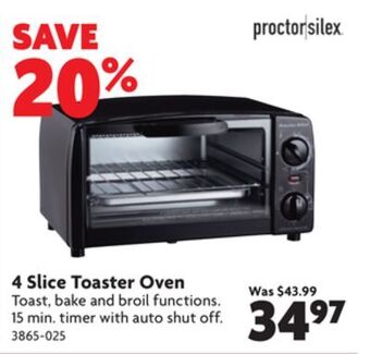 Home Hardware 4 slice toaster oven offer