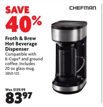 Home Hardware Froth & brew hot beverage dispenser offer