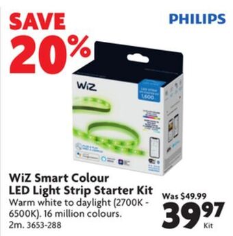 Home Hardware Wiz smart colour led light strip starter kit offer