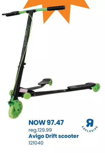 Toys R us Avigo drift scooter - green offer
