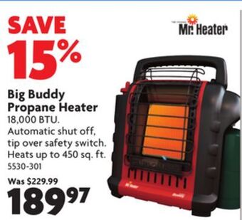 Home Hardware Big buddy propane heater offer