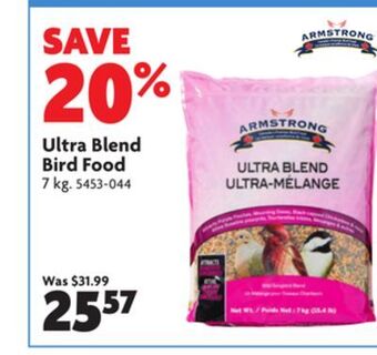 Home Hardware Ultra blend bird food offer