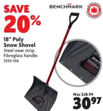 Home Hardware 18" poly snow shovel offer