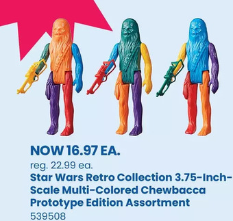 Toys R us Star wars retro collection 3.75-inch-scale multi-colored chewbacca prototype edition collectible action figure offer