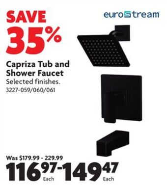 Home Hardware Capriza tub and shower faucet offer