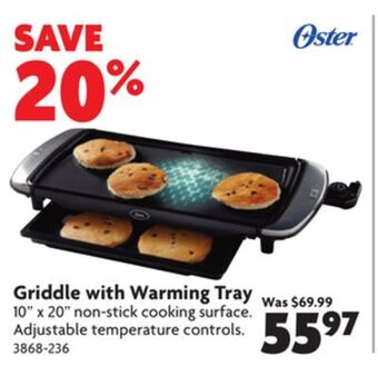 Home Hardware Griddle with warming tray offer