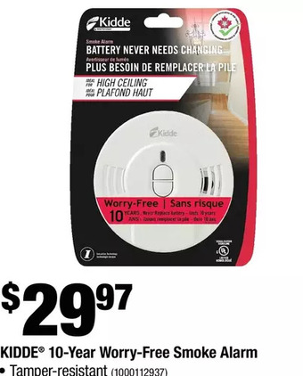Home Depot Kidde 10-year worry-free smoke alarm offer