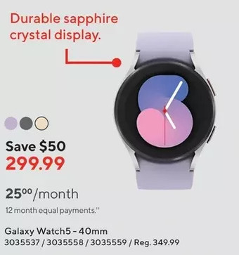 Staples Galaxy watch 5 - 40mm offer