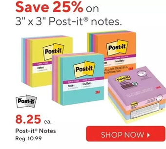Staples Post-it notes offer