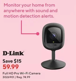 Staples D-link full hd pro wi-fi camera offer