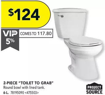 RONA Project source 2-piece "toilet to grab" 6-l offer