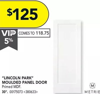 RONA Metrie "lincoln park" moulded panel door offer