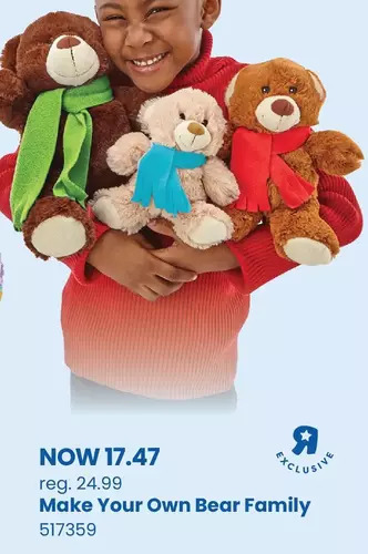 Toys R us Out to impress make your own bear family - r exclusive offer