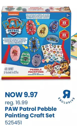 Toys R us Paw patrol pebble painting craft set - r exclusive offer