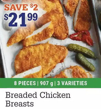 M & M Food Market Breaded chicken breasts offer