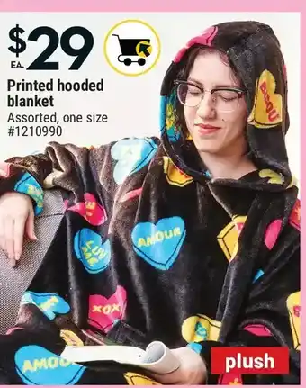 Giant Tiger Printed hooded blanket offer