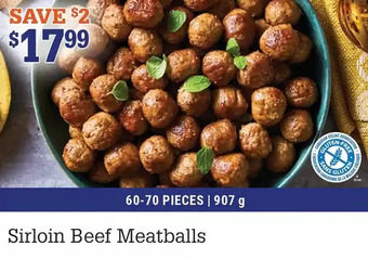 M & M Food Market Sirloin beef meatballs offer