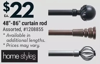 Giant Tiger 48"-86" curtain rod offer
