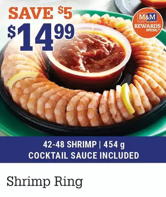 M & M Food Market Shrimp ring offer