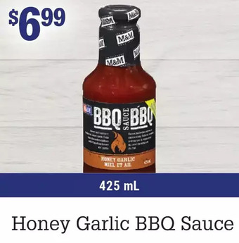 M & M Food Market Honey garlic bbq sauce offer