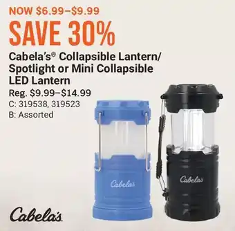 Cabela's Cabela's collapsible lantern/spotlight or mini collapsible led lantern offer