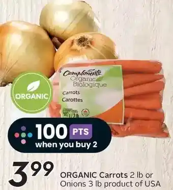 Sobeys Organic carrots or onions offer