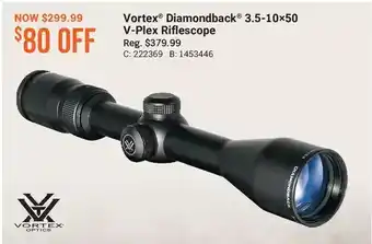 Cabela's Vortex diamonblack 3.5-10x50 v-plex riflescope offer
