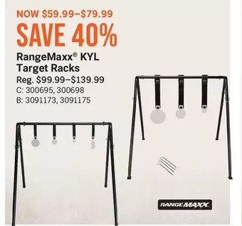 Cabela's Rangemaxx kyl target racks offer