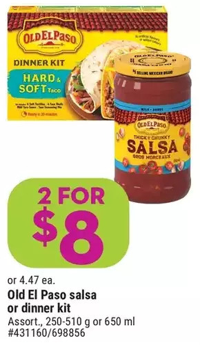 Giant Tiger Old el paso salsa offer